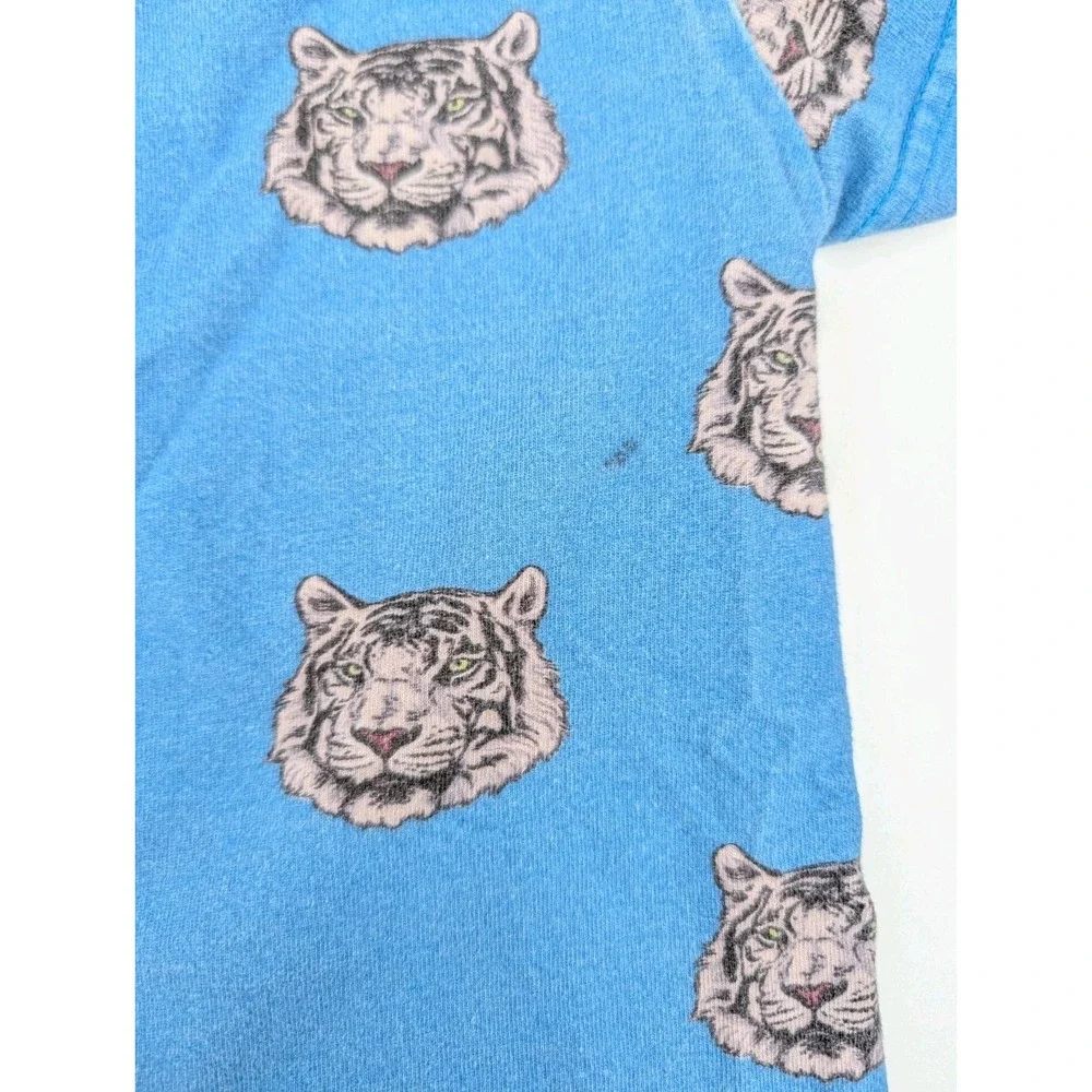 Lola and the Boys T Shirt Short Set Boys Size 2t Blue Tiger Outfit